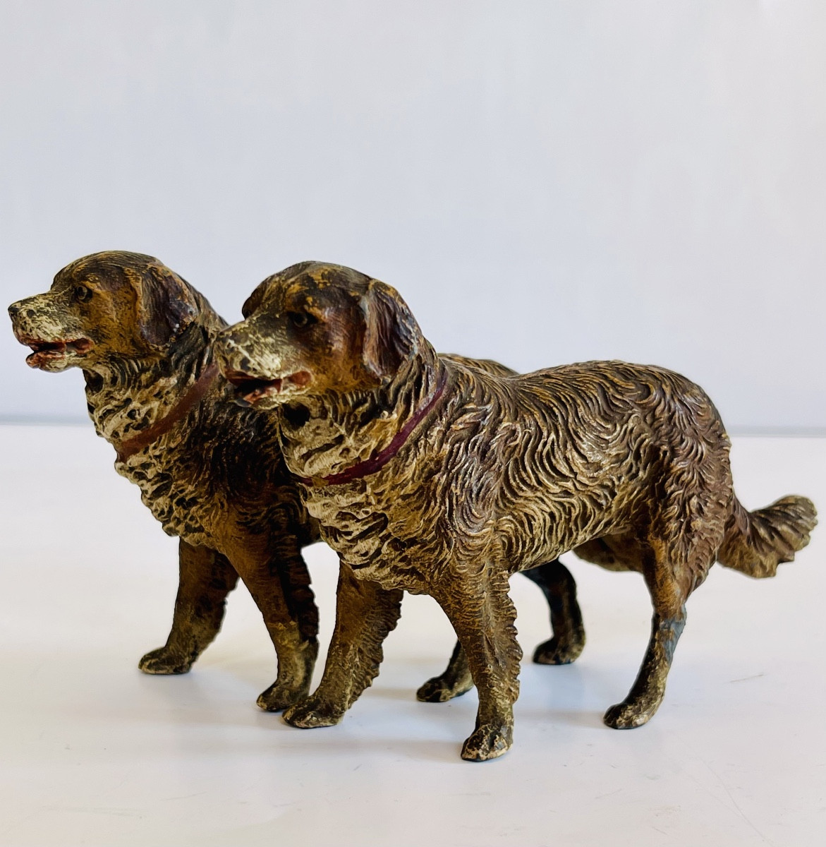 Couple de Saint Bernard  - plomb de Nuremberg 